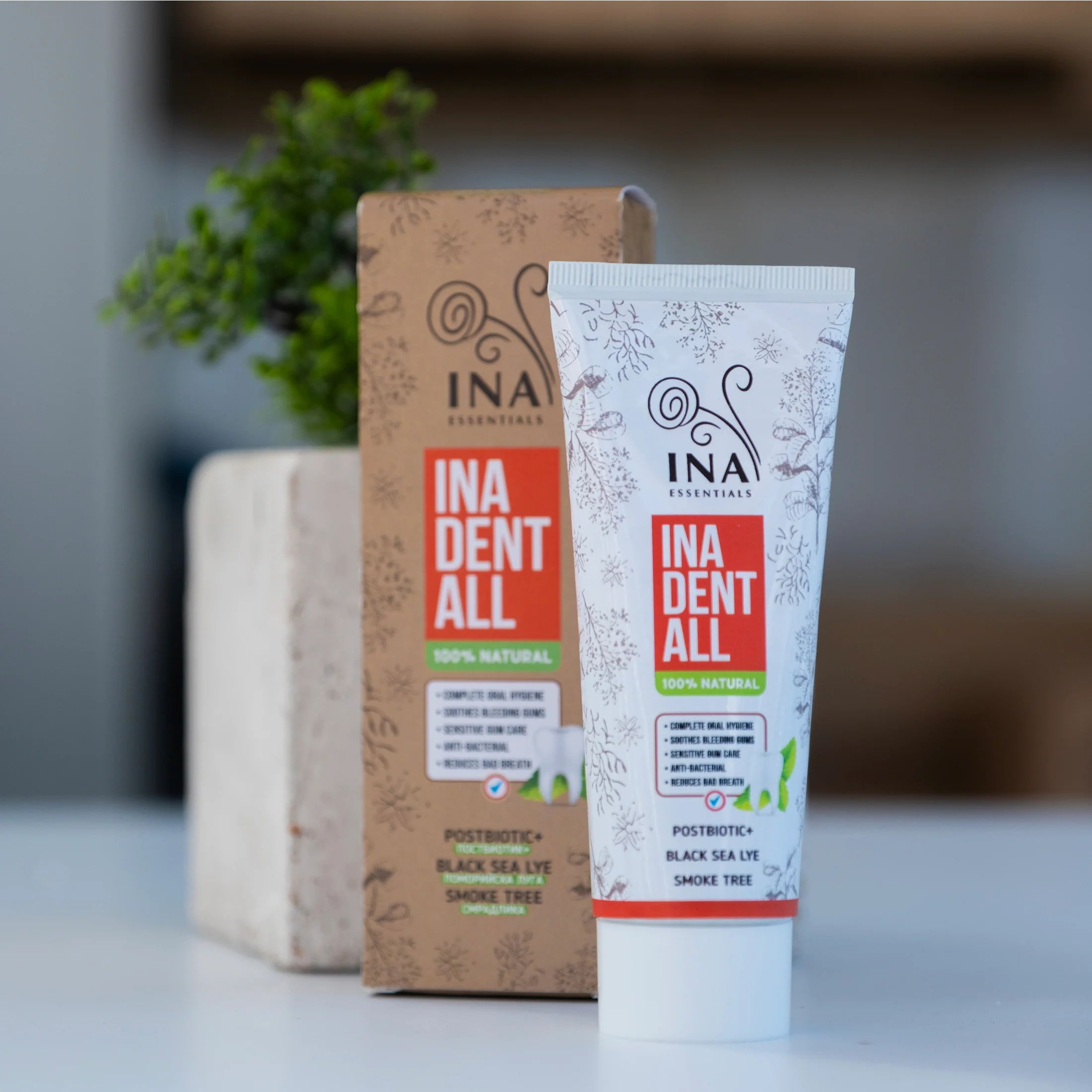 Natural Fluoride-Free Toothpaste with Smoke Tree, Black Sea Lye, and Postbiotic - Ina Dent-All - Image 11
