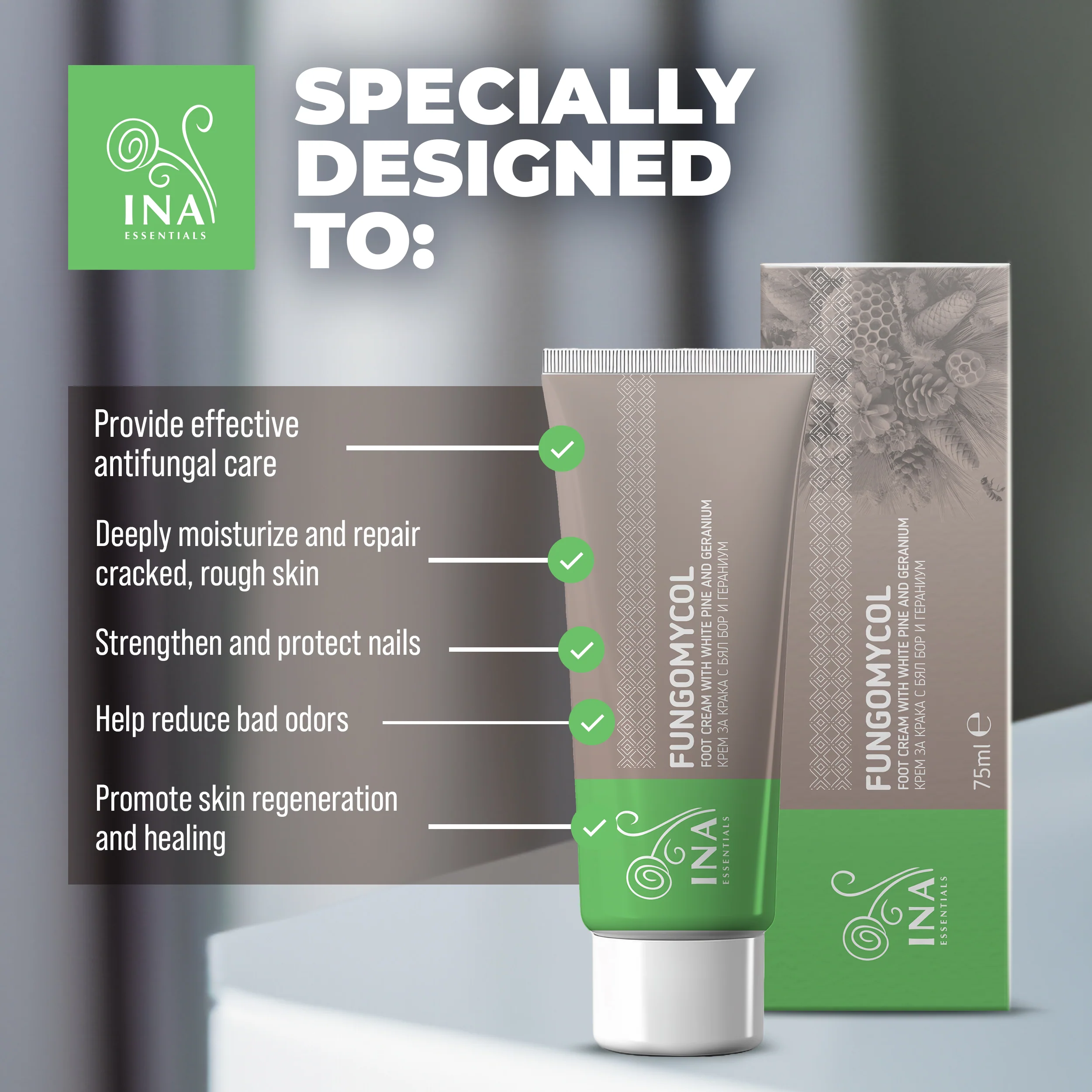 Buy 2 Creams for Nail Fungus and Dry and Cracked Skin, Get 1 Organic White Pine Water for Free - Image 3