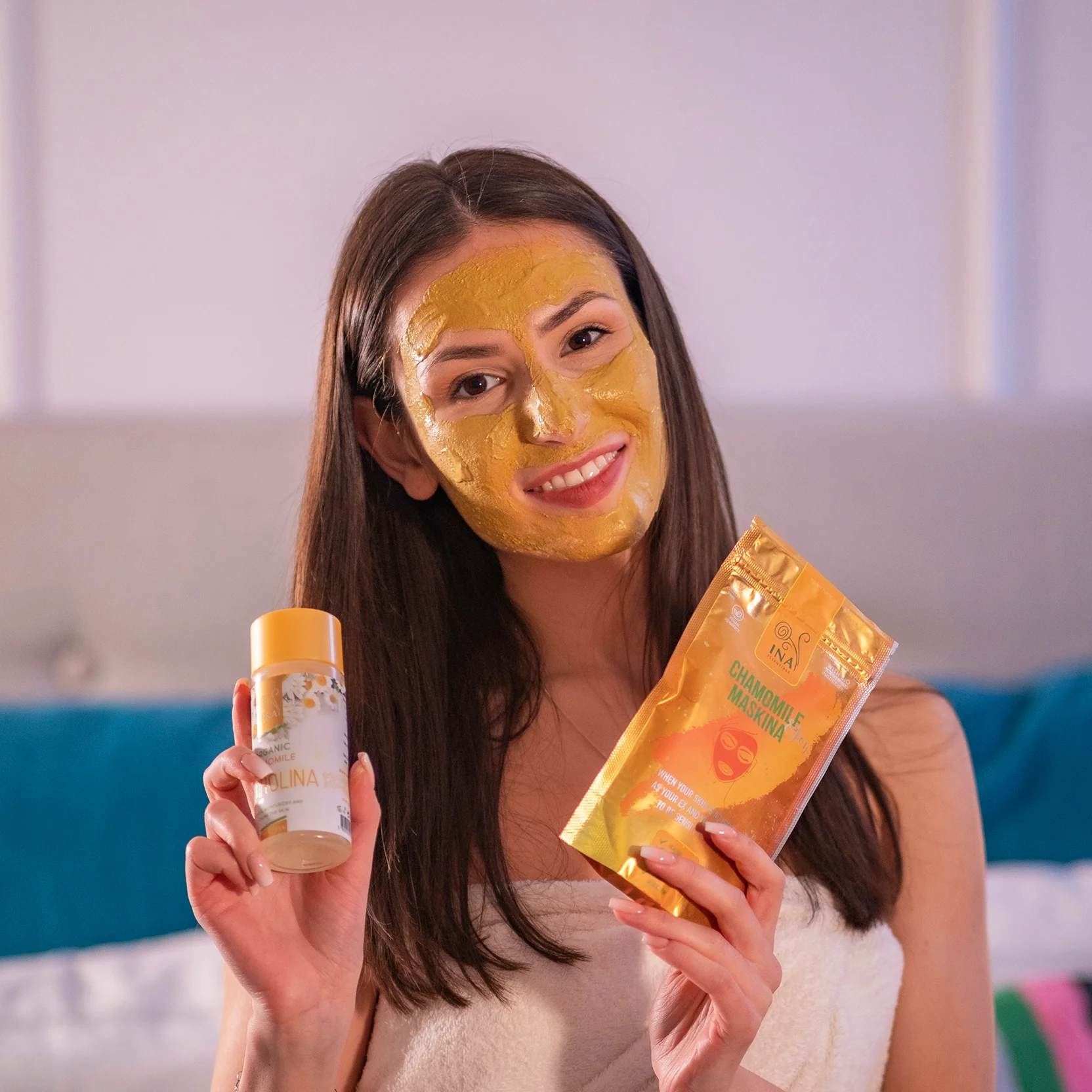 Face Mask - Chamomile Maskina - intensive soothing care for Sensitive skin - Image 3