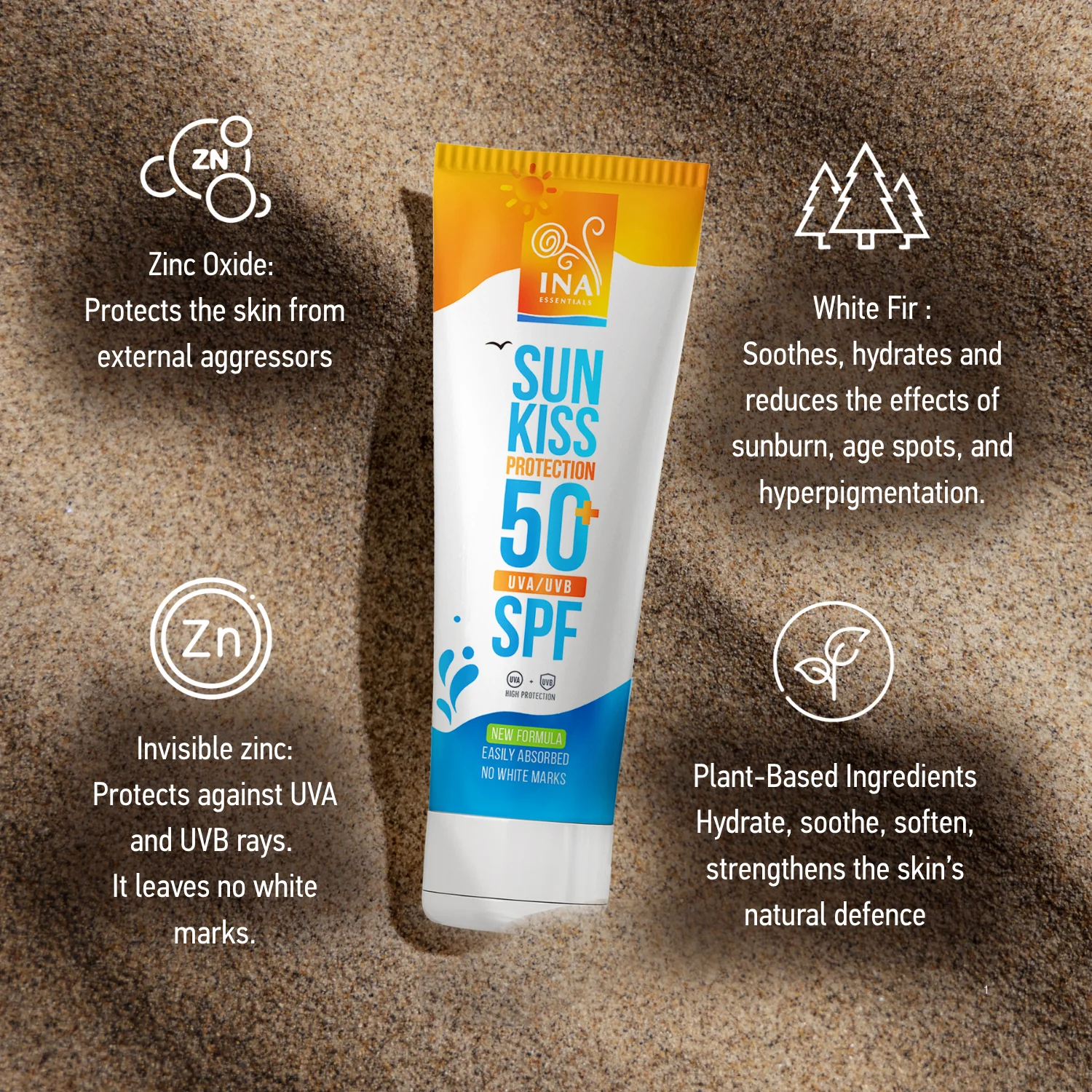Family pack for Sun Protection - 2+1 Natural Sunscreen for Face and Body SPF 50+ with Organic White Fir - Image 4