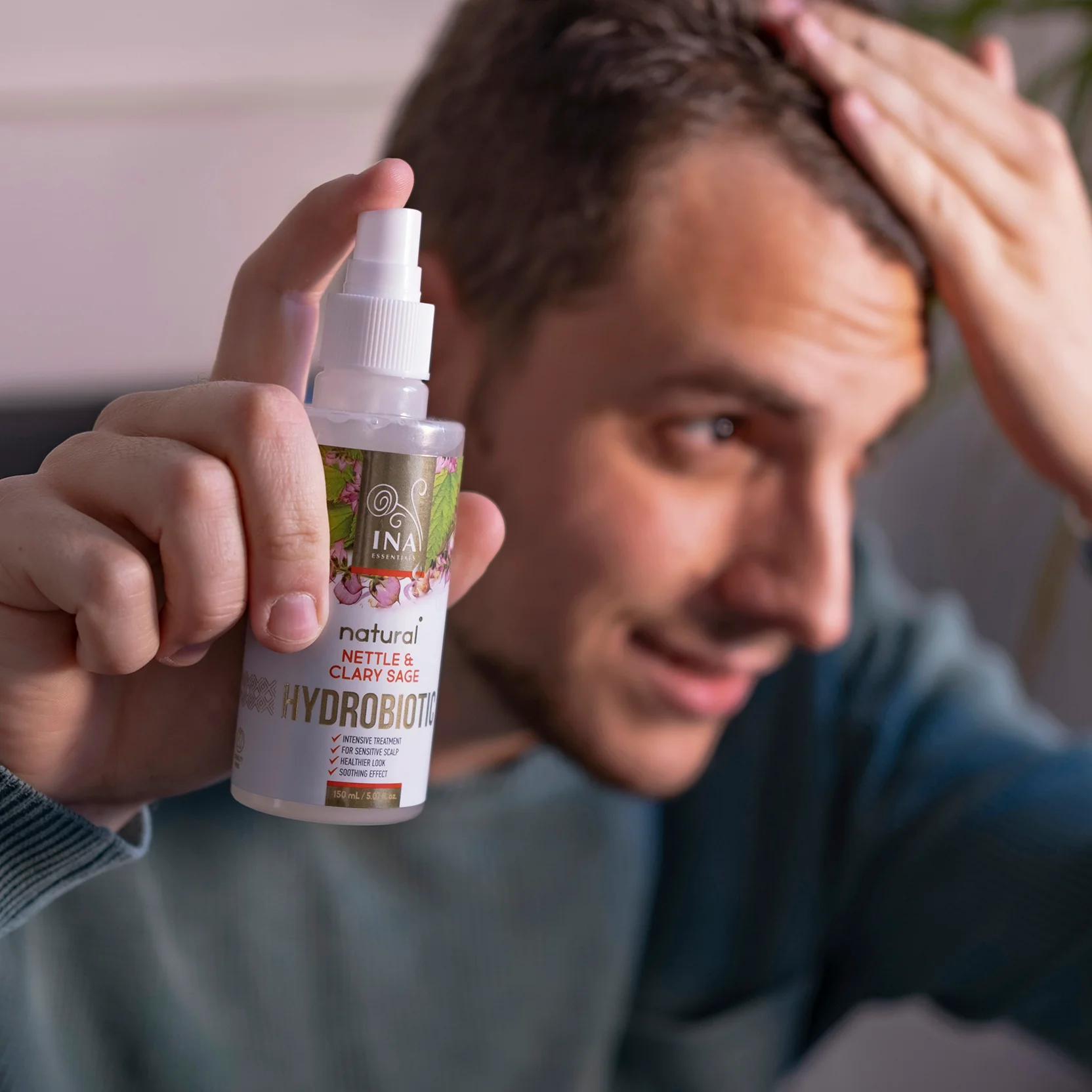 Hydrobiotic - Nettle & Clary Sage - intensive care for Hair loss, Dandruff, and Sensitive scalp - Image 3