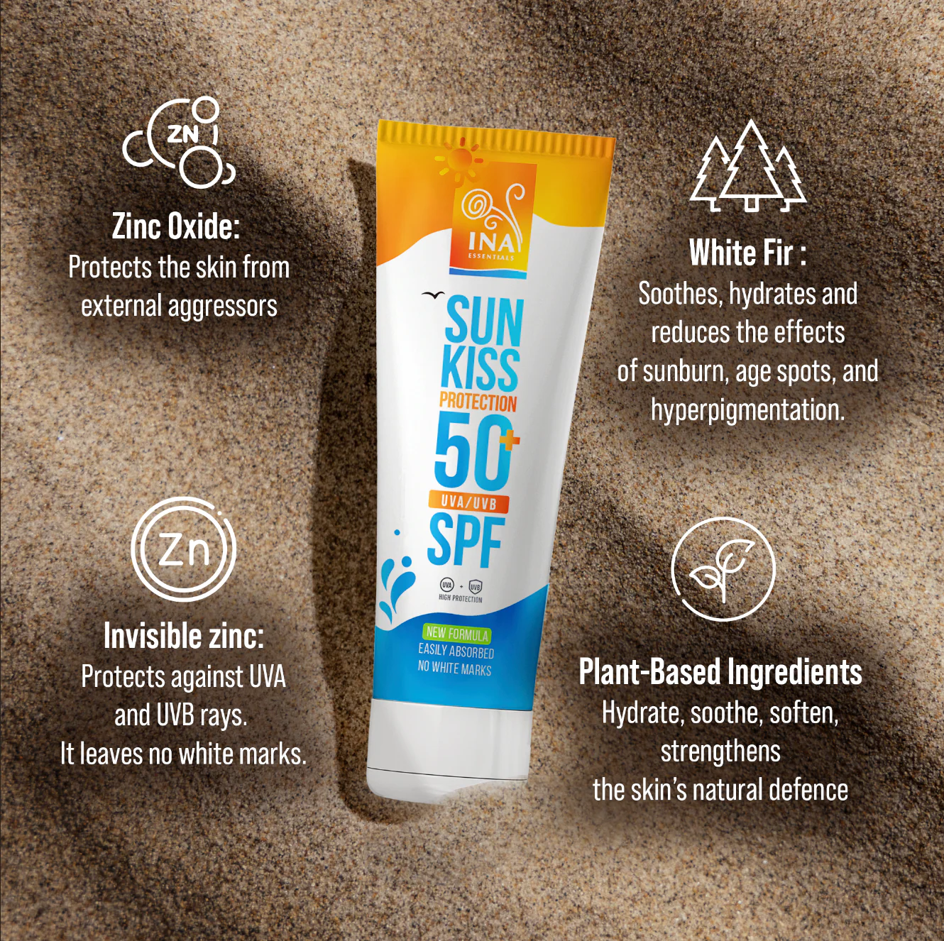 Natural Sunscreen for Face and Body SPF 50+ with Organic White Fir - Image 5