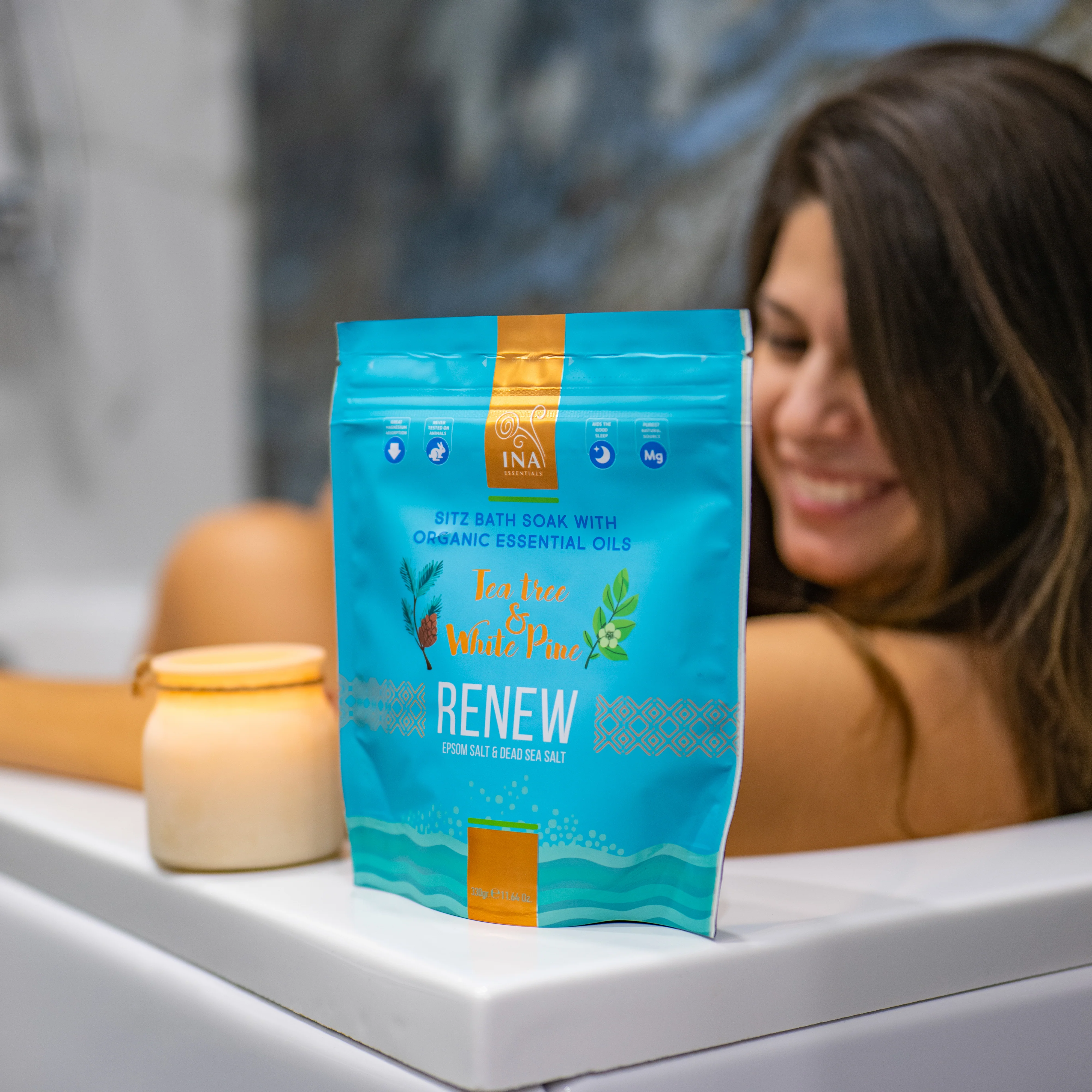 Renew - Bathing salt with Tea tree and White pine for Tired legs and Nail fungus - Image 3